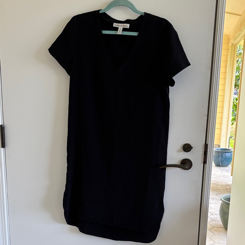 Maison de Papillon 100% silk shift dress quiet luxury minimalist chic